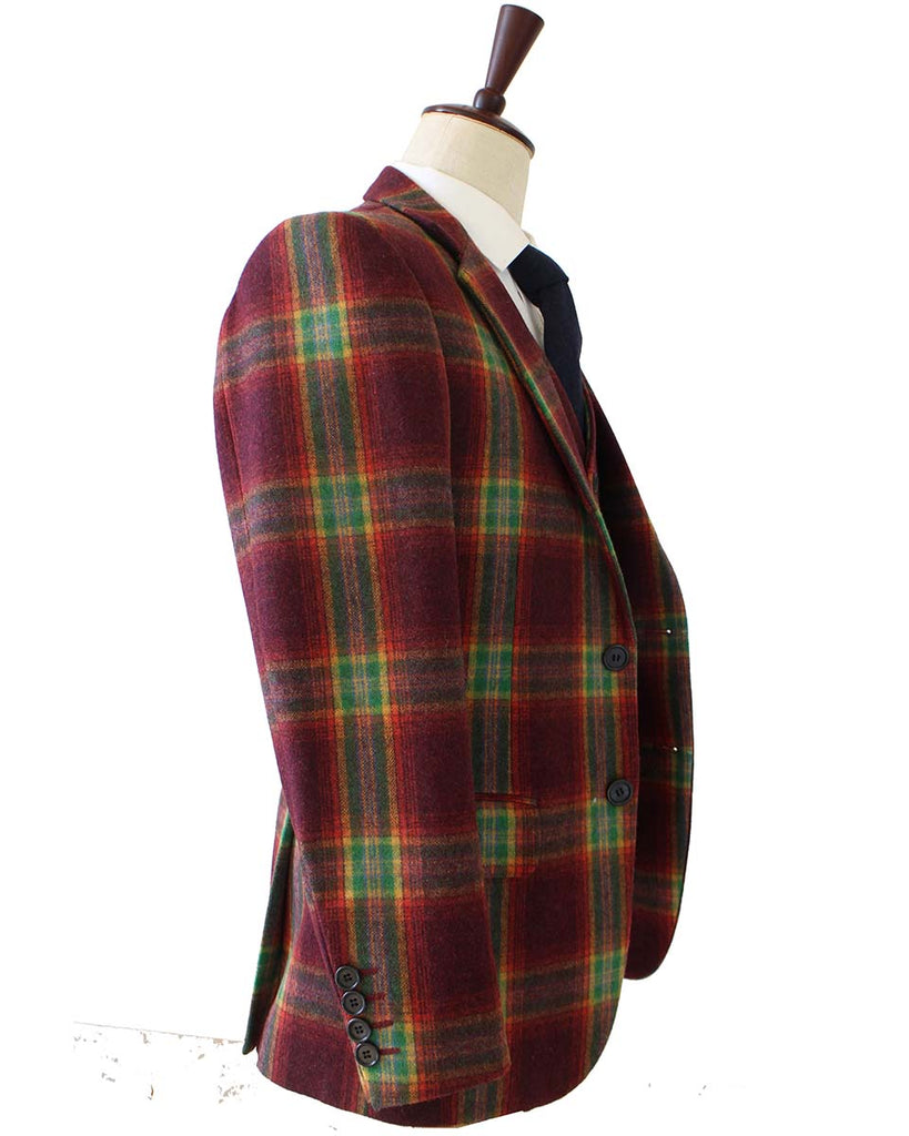 BDtailormade RAINBOW RED PLAID TWEED JACKET - BDtailormade TWEED JACKETStweedmaker hockerty menstweedsuit