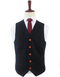 BDtailormade BLACK TWILL TWEED WAISTCOAT - BDtailormade tweedmaker hockerty menstweedsuit