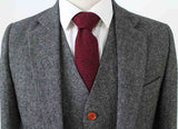 BDtailormade CLASSIC GREY BARLEYCORN TWEED 3 PIECE SUIT - BDtailormade TWEED SUITStweedmaker hockerty menstweedsuit