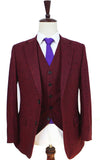 BDtailormade CLASSIC RED BARLEYCORN TWEED 3 PIECE SUIT - BDtailormade TWEED SUITStweedmaker hockerty menstweedsuit