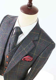 BDtailormade GREEN OVERCHECK PLAID TWEED 3 PIECE SUIT - BDtailormade TWEED SUITStweedmaker hockerty menstweedsuit