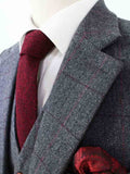 BDtailormade GREY HERRINGBONE TWEED 3 PIECE SUIT - BDtailormade TWEED SUITStweedmaker hockerty menstweedsuit
