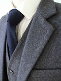 BDtailormade GREY TWILL TWEED 3 PIECE SUIT - BDtailormade TWEED SUITStweedmaker hockerty menstweedsuit