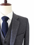 BDtailormade GREY TWILL TWEED 3 PIECE SUIT - BDtailormade TWEED SUITStweedmaker hockerty menstweedsuit