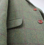 BDtailormade OLIVE GREEN PLAID TWEED 3 PIECE SUIT - BDtailormade TWEED SUITStweedmaker hockerty menstweedsuit