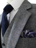 BDtailormade RETRO GREY PLAID TWEED 3 PIECE SUIT - BDtailormade TWEED SUITStweedmaker hockerty menstweedsuit
