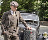 BROWN PINSTRIPE TWEED 3 PIECE SUIT - BDtailormade